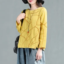 Весенняя футболка в стиле ретро, женские облегающие пуловеры из смешанной ткани, топы Mori girl с круглым вырезом и геометрическим рисунком, повседневные женские футболки, новинка