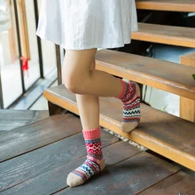 Для Женщин Осенние и зимние хит сезона в носки без пятки шерсть теплые Носки толстые шерстяные носки. 5 пар