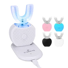 V-White 360 электрическая зубная щетка 360 градусов Беспроводная usb зарядка ленивая Автоматическая звуковая силиконовая электрическая зубная щетка