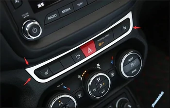 

Lapetus Middle Warning Lights Lamp Alert Push Button Switch Decoration Frame Cover Trim Fit For Jeep Renegade 2015 - 2020 ABS
