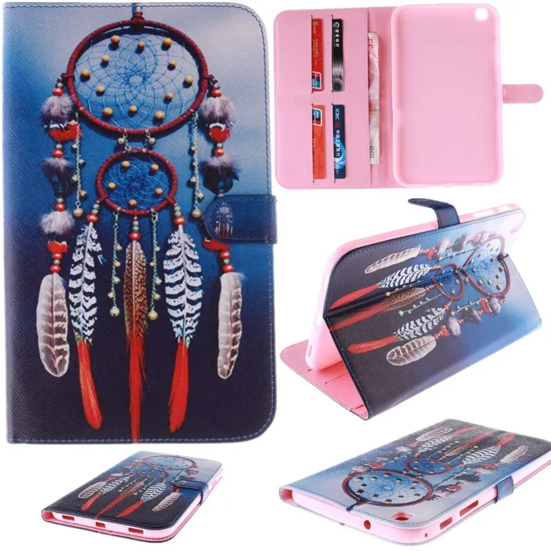 Colorful Wallet Case for Samsung Galaxy Tab 3 8.0 Case T310 T311 PU Leather Stand Case With Card Slot For Galaxy Tab 3 8.0 inch (19)