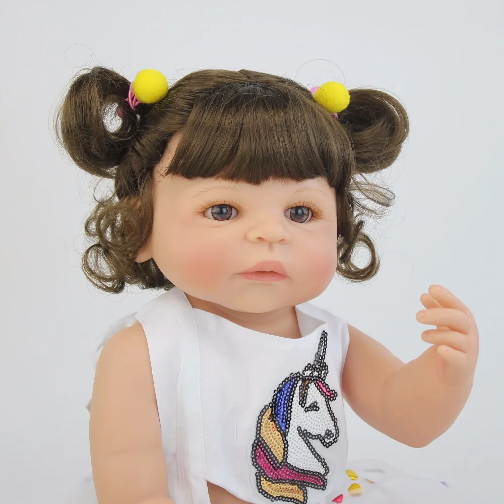 55 см полностью силиконовая виниловая Кукла Reborn Baby Doll Реалистичная принцесса Новорожденный Bebe живой ребенок подарок на день рождения девочки игровой домик игрушка для купания