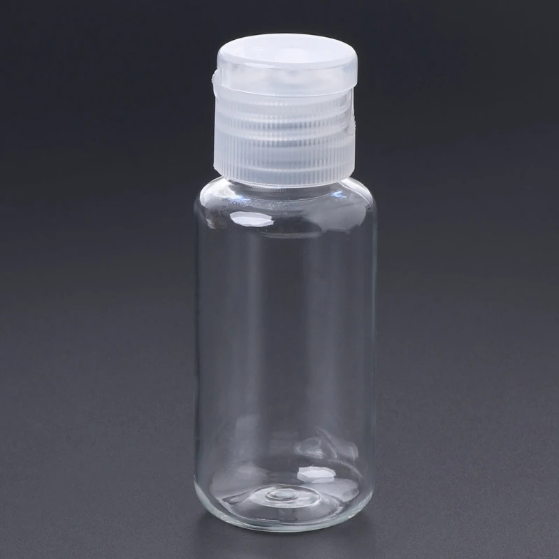 

40ml Clear Empty Plastic Sample Flip Cap Bottle Makeup Emollient Water Container