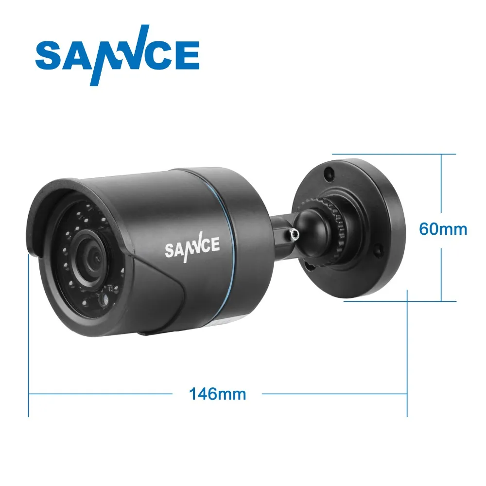 SANNCE AHD 720P 4 шт 1200TVL Bullet CCTV камера набор 1.0MP Водонепроницаемая IR-Cut камера ночного видения для системы наблюдения комплект BD