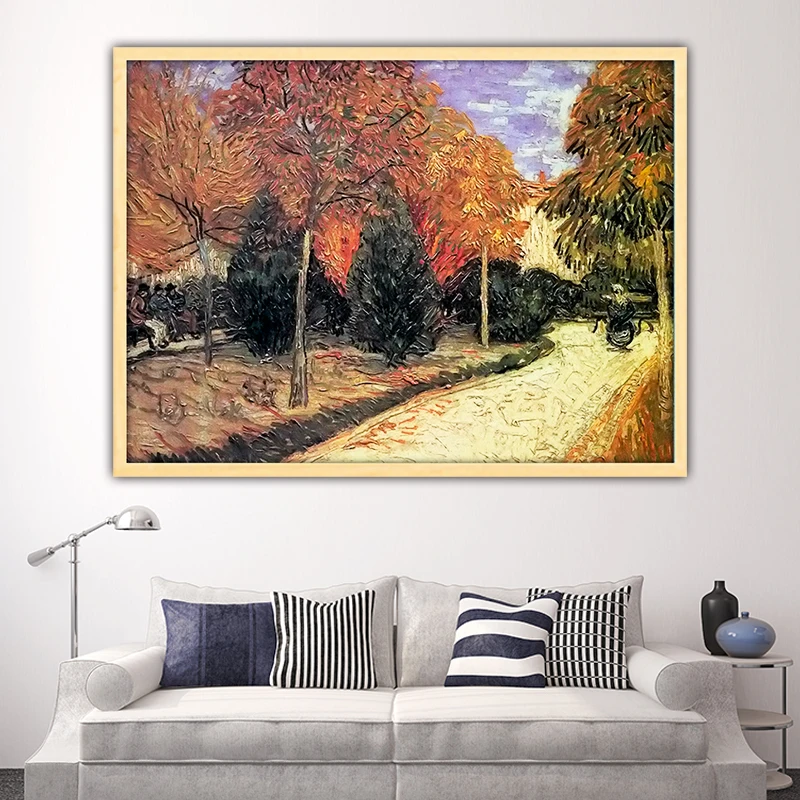 

Van Gogh a lane in the public garden diy by numbers art paint impressionist landscape decorative paint adult decompress room