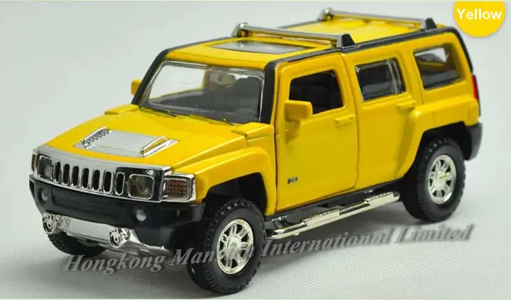 

1:32 Scale Alloy Diecast Car Model For Hummer H3 Collection Model Pull Back Toys Off-road Vehicle Car With Sound&Light