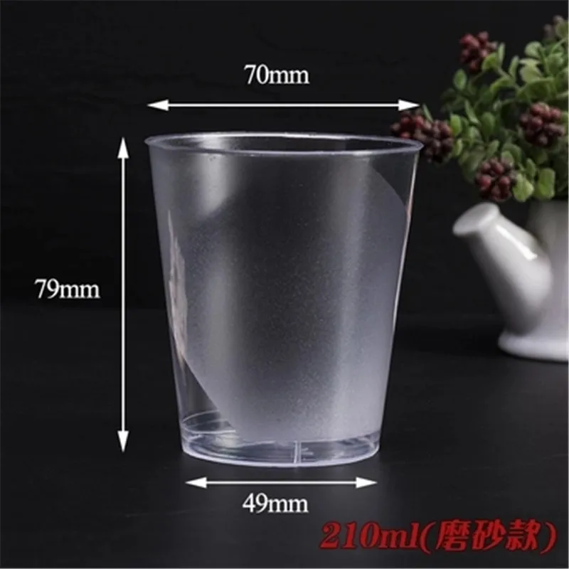 Одноразовые жесткий пластиковый стаканчик 210 мл толстые воздуха чашки жесткий прозрачный пить сок пространство чашки 100 шт