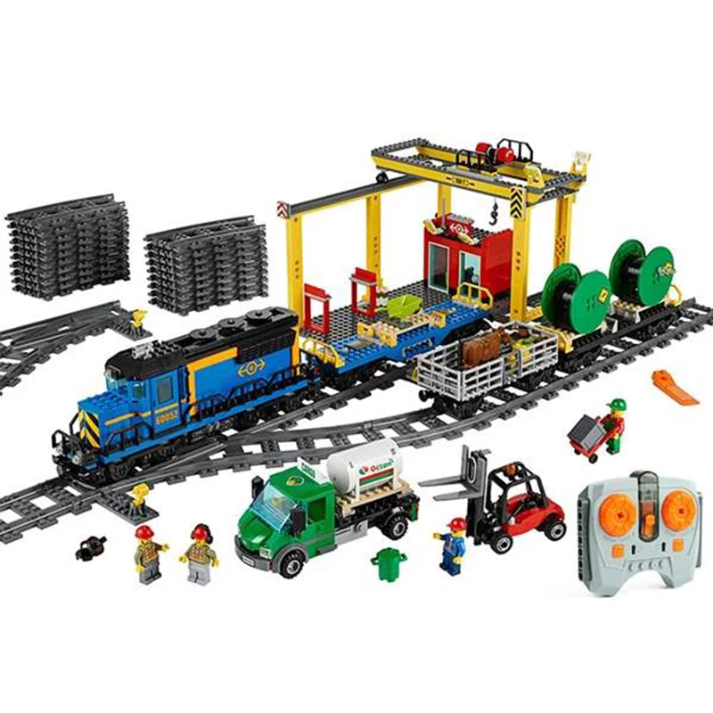 

959Pcs 02008 City Legoinglys Train Building Blocks Brick Set RC Car Remote Control With Motor Assemble Toys For Children Gifts