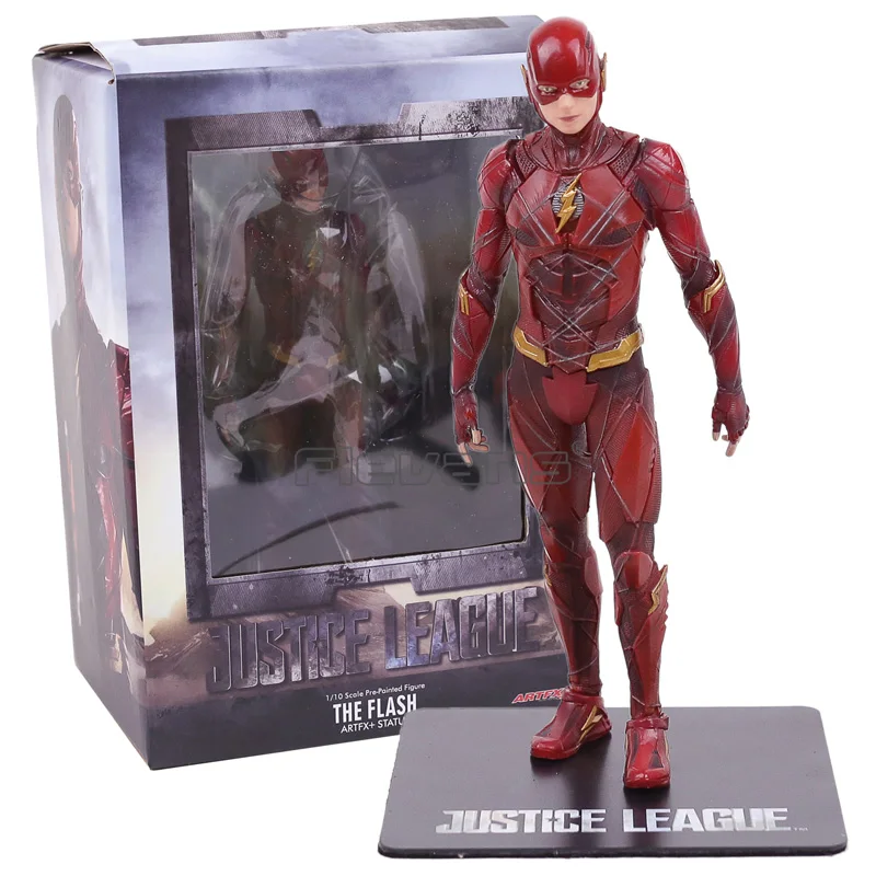 ARTFX + Статуя DC Лига Справедливости флэш 1/10 весы ПВХ Рисунок Коллекционная модель игрушки