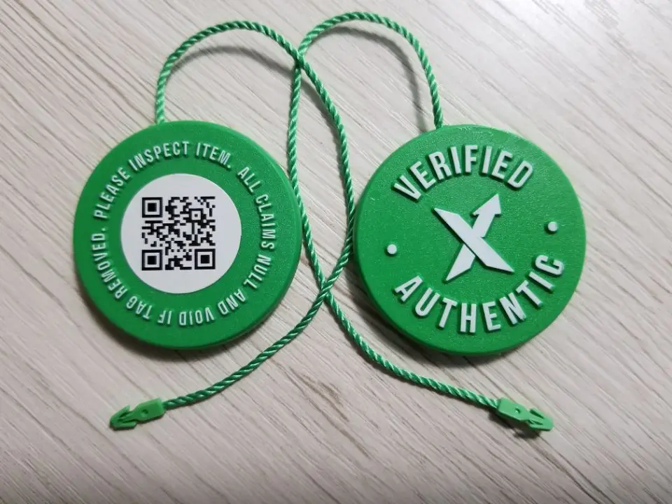 

Wholesale PK OG G5 H12 BC StockX Green Circular Tag Stock X Most Popular Authentic Verified Plastic Buckle for Shoes Accessories