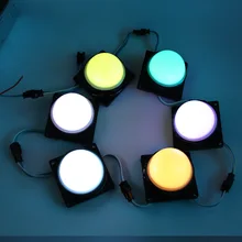 50 мм Диаметр DC12V WS2811 пиксельный модуль с молочной крышкой; 6 шт. 5050 led внутри; 1,44 Вт; с 3pin JST разъемами для каждого модуля