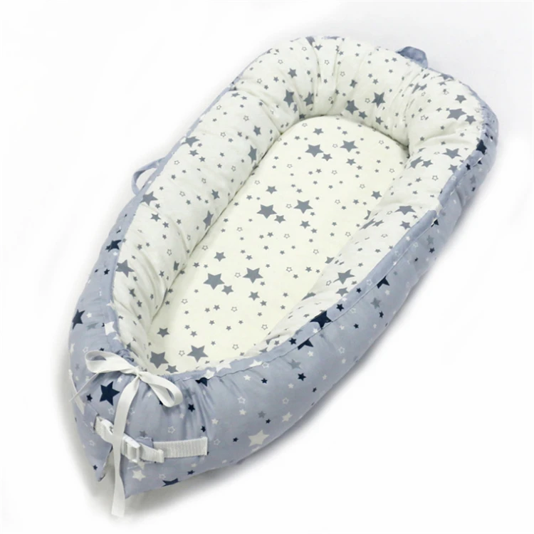 80*50cm Baby Nest Bed Portable Crib Travel Bed Infant Toddler Cotton Cradle for Newborn Baby Bed Bassinet Bumper