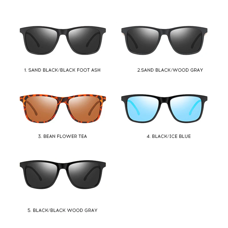 KEITHION Brand Design Polarized Sunglasses Men Square Frame Mirror Sun Glasses Outdoor Driving Fashion Uv400 Eyewear