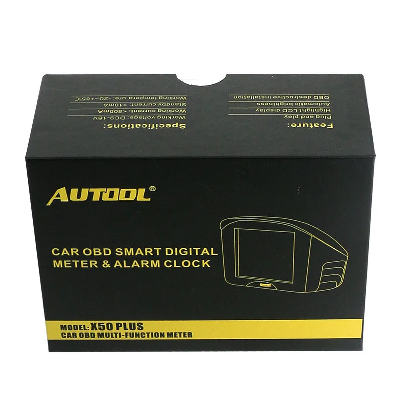 

AUTOOL X50+ Water Temperature Gauge Digital Voltage Meter Tachometer Speed Display Multi-Function Car OBD Alarm Fault Code TPMS