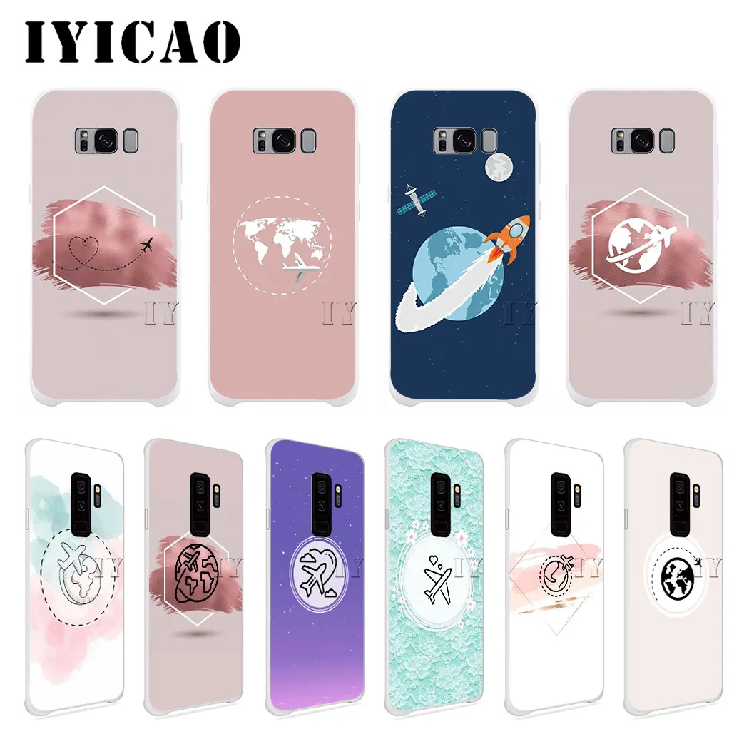 Простой милый чехол IYICAO air planeHard для Samsung Galaxy J6 J5 J1 J2 J3 J7 2017 2016 2015 Prime US EU версия |