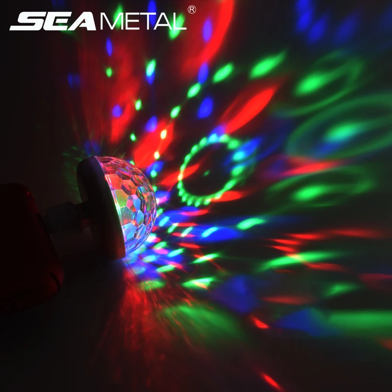 

Car Ambient Light LED DJ lights RGB Atmosphere Romantic Party Lights in USB Phone DJ Color Changing Sound Actived Crystal Magic