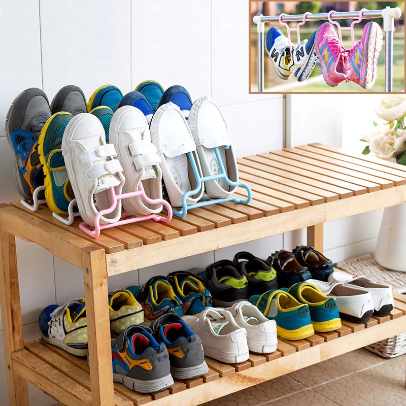 

Multifunctional Plastic Shoes Drying Rack Shelf For Hanging Children Kids Shoes Storage Stand Wardrobe Organizer Floor Type