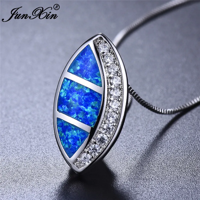 Horse White Fire Opal Silver Jewelry Necklace Pendant