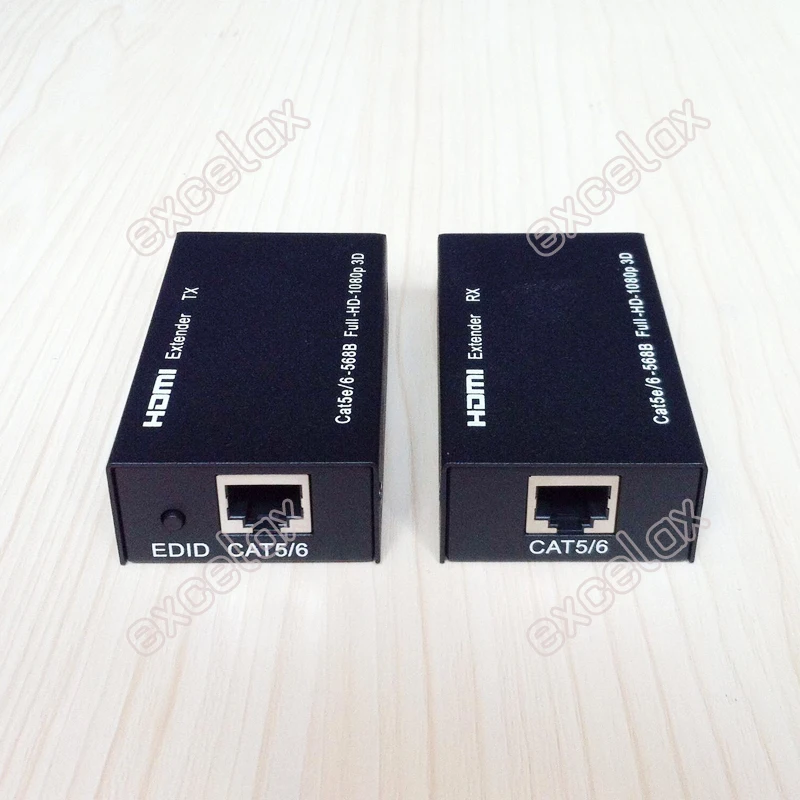 1080P HD 60m Transmission Extender Single Network Cable 3D CAT5E/6 RJ45 HDMI-compatible Audio Video Signal Converter Adapter