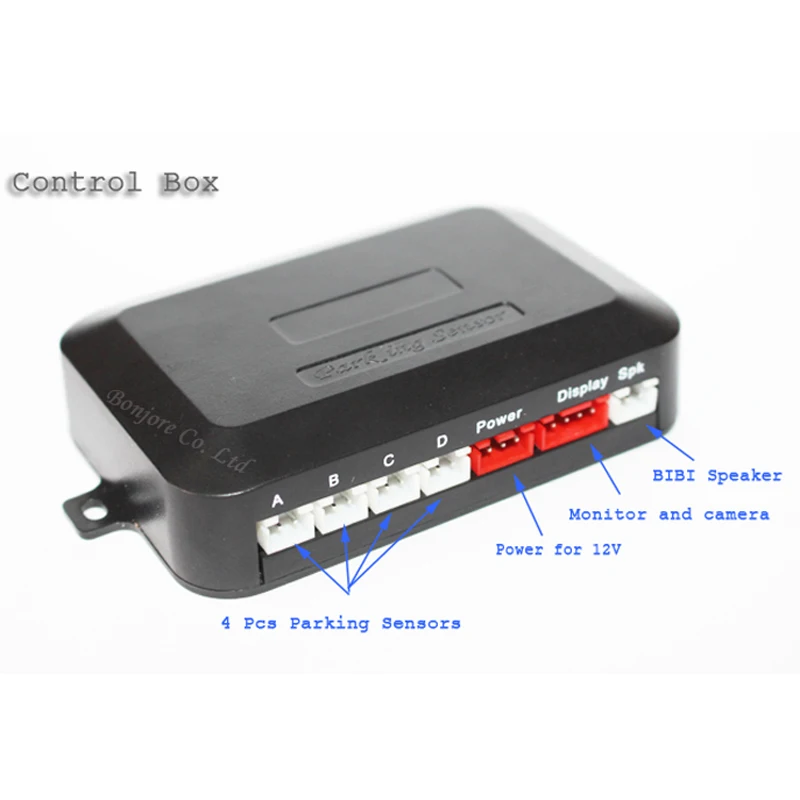 Car Video Reverse Parking Sensor Kit Connect Rear view Camera 4 Led Lights Show Distance on 4 3 Inch Car Mirror Monitor-in Parking Sensors from