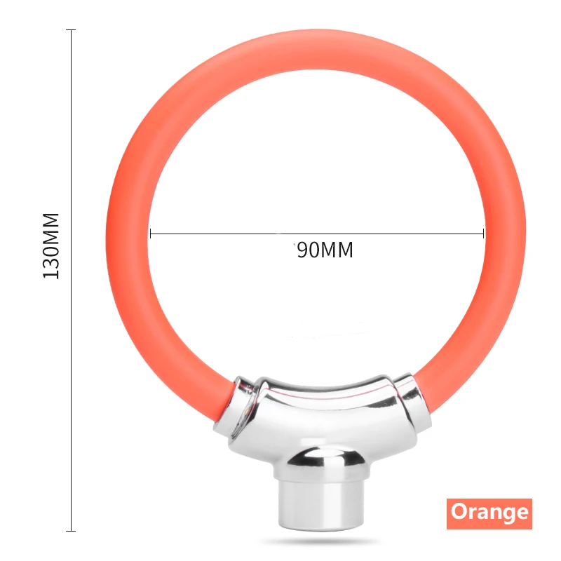 Портативный мини-проводной замок велосипедный замок Кольцо Замок Противоугонный стальной кабель мини-кольцо для горного шоссейного велосипеда - Цвет: Orange