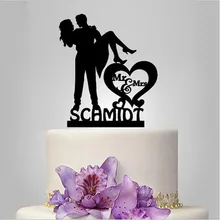 Настоящее Бросился индивидуальный акриловый принцесса обнять свадебный торт Топпер/Свадебный стенд/Свадебные украшения/на заказ Топпер