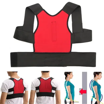 

Hot Men Women Adjustable Posture Corrector Back Support Shoulder Back Brace Belt DO2