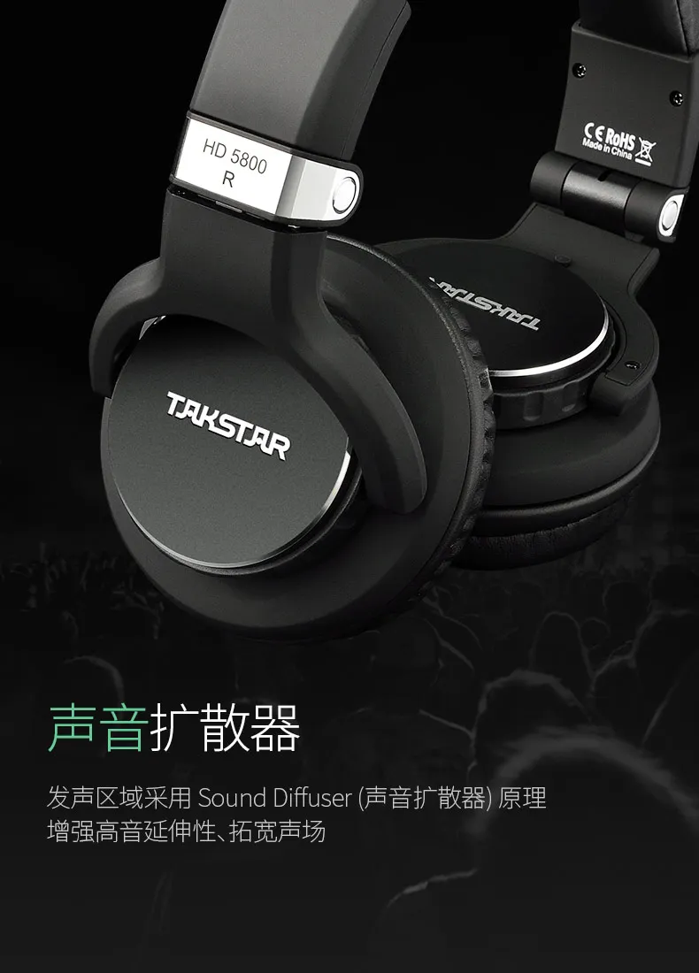 Новейший Takstar HD5800 MFi профессиональный монитор наушники с микрофоном динамическая студийная Музыкальная гарнитура шумоподавление