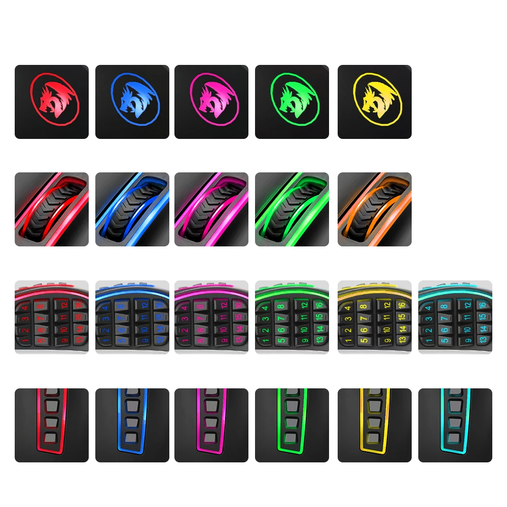 Redragon USB wired RGB Gaming Mouse 24000 DPI 24 buttons laser programmable game mice backlight ergonomic for laptop computer Redragon USB wired RGB Gaming Mouse 24000 DPI 24 buttons laser programmable game mice backlight ergonomic for laptop computer
