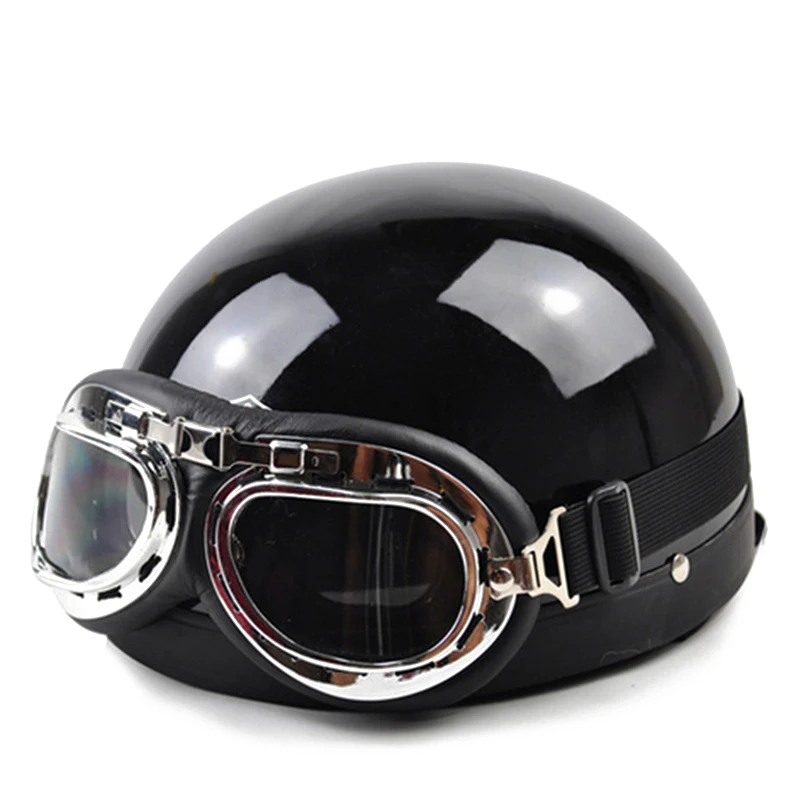 

New Vintage Style Motorcycle Riding Helmet National Flag Open Face Half Chopper Cruiser Scooter Touring Helmet & Goggles & Visor