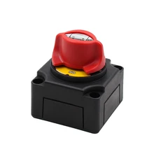 Boat Battery Selector Switch Heavy Duty Car Battery Isolator 275A Switch Auto Replacement Parts for Car RV Marine Boat 1 39m x 1 85m size black car auto heavy duty use waterproof marine boat decorate vinyl fabric upholstery mildew resistant