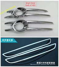 

Lapetus Chrome Exterior Refit Kit Front + Rear Fog Lamps Foglight Lights Cover Trim For Audi Q3 2013 2014 2015 ABS