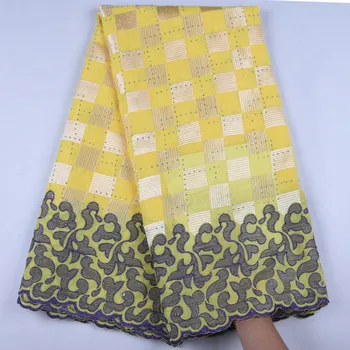 

Embroidery African Dry Lace Fabric High Quality Swiss Voile Lace In Switzerland With Stones For Man Women Dress A1652