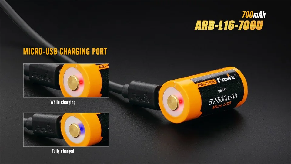 Fenix ARB-L16-700U 700mAh 16340 USB зарядное устройство(1 шт