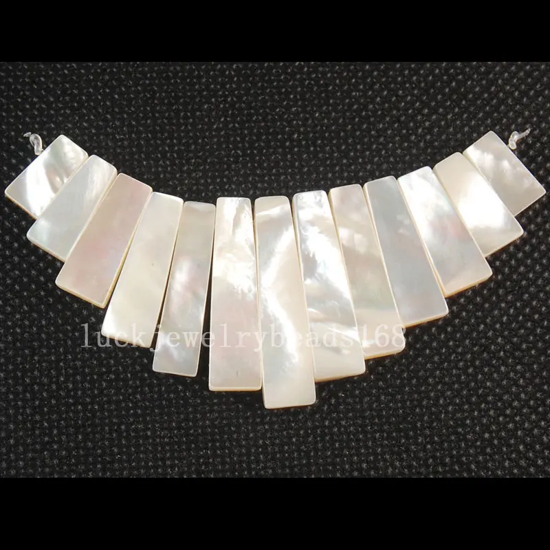 

Free Shipping Women Fashion Jewelry New White Mother of pearl Shell Pendant Bead 13pcs C3455