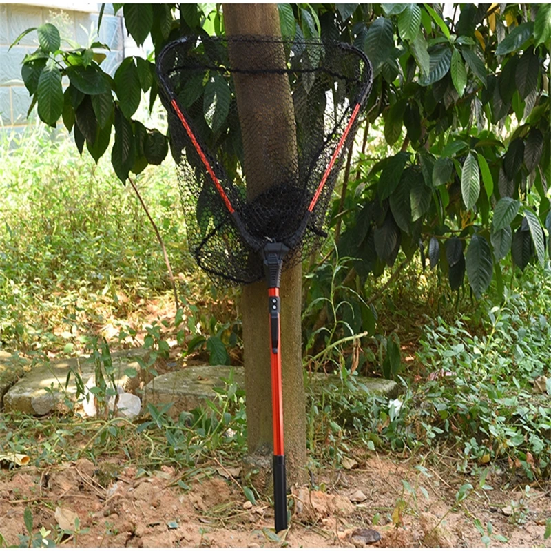 

80cm Retractable Fly Fishing Net Aluminum Alloy Telescoping Foldable Landing Net Pole Folding Landing Net For Fishing Tackle