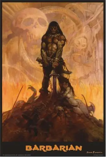 Варварский-FRAZETTA художественный шелковый постер декоративная стена краска 24x36