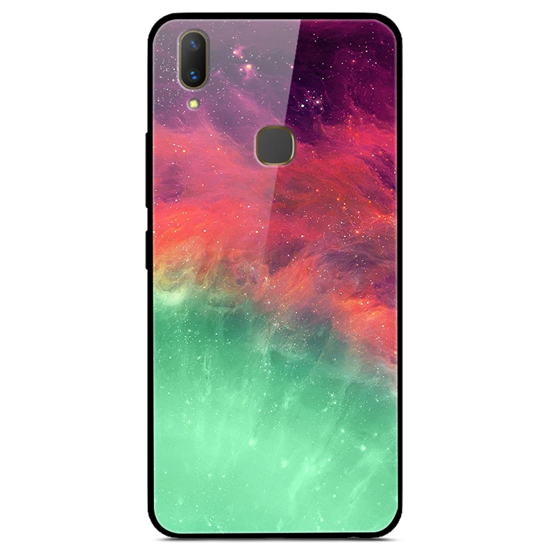 Чехлы с закаленным стеклом для VIVO V9 чехол жесткая задняя крышка для VIVO Y85/X9/X23 Мягкий Бампер Funda VIVOV9 V 9 защитный чехол для телефона