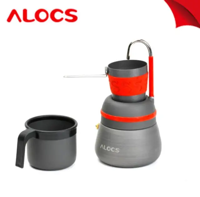 Alocs CW-EM01 Outdoor Coffee kettle with Two Coffee Cups Mocha Coffee Pot Set