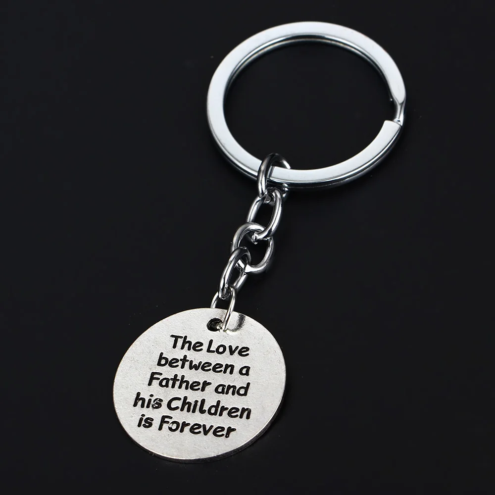 Fathers Day Gift Keychain Dad Daddy Keyring Family Key Chain Love Between Father And His