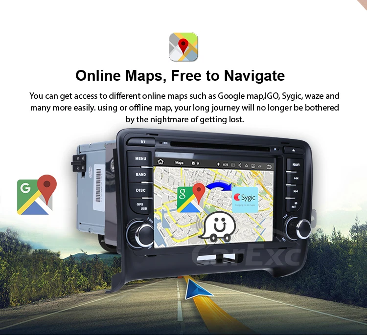 Top Android 9.0 Octa Cores Car DVD Player For Audi TT 2006-2012 With Canbus WIFI Radio GPS Bluetooth USB DVD Multimedia DSP Carplay 16