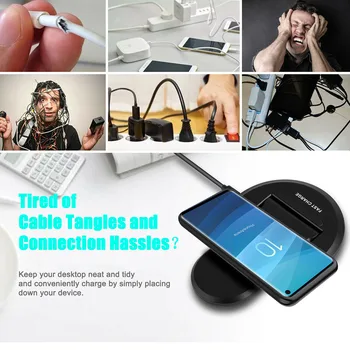 

Protable Qi Wireless Charger Stand Holder Fast Charging Dock Pad for Samsung Galaxy S9/S9 Plus NK-Shopping