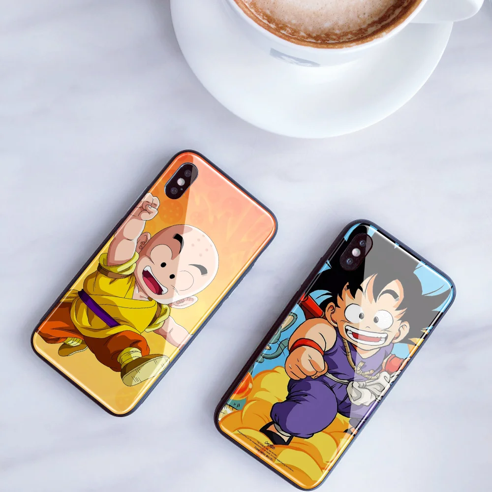 Чехол для телефона Dragon Ball DIY для iPhone 5 5S E 7 8 6 S Plus capa, закаленное стекло, чехол для телефона iPhone 11 Pro X XR XS MAX