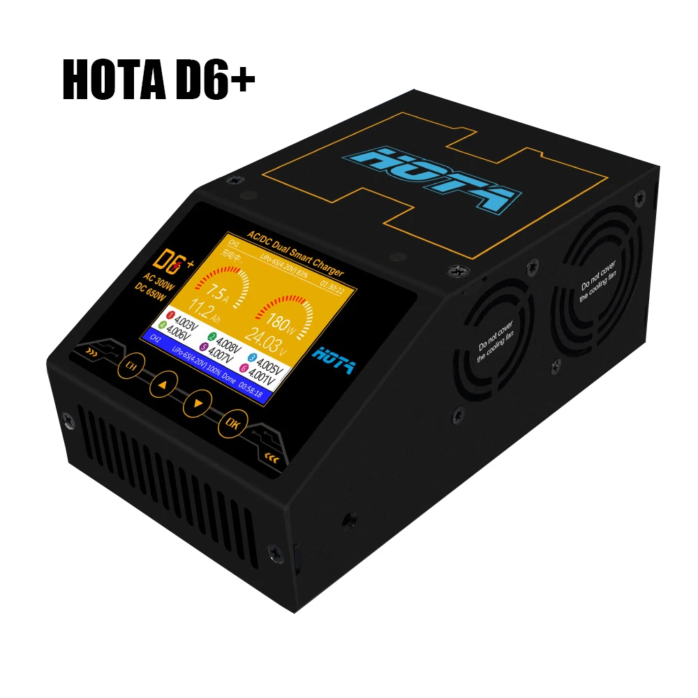 HOTA D6+ plus AC 300 Вт DC 2X325 Вт 2X15A двухканальный умный аккумулятор зарядное устройство Dis зарядное устройство Lipo зарядное устройство для радиоуправляемого дрона запасные части