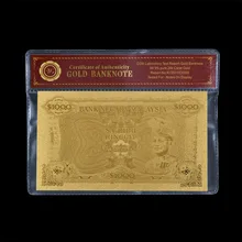 Billete de dinero de papel dorado Malasia 1000 Ringgit plateado oro 99999 billete de dinero