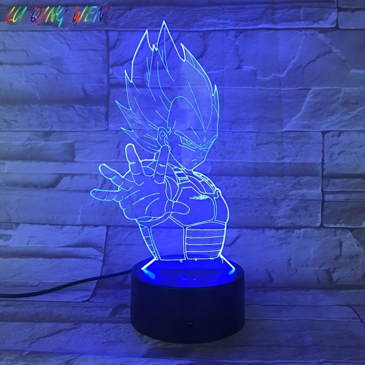 

3D Lamp Dragon Ball Z Vegeta Figure Kid Led Night Light Child Creative Gift Dropshipping 2019 Acrylic Laser Table Night Lamp Bed