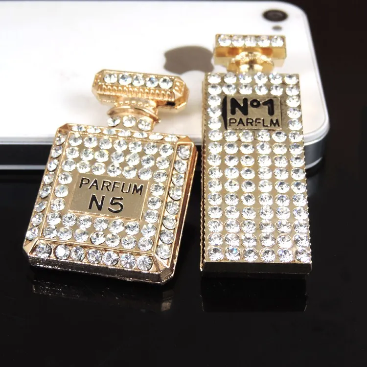 

10pcs per lot Alloy Rhinestone Perfume C brand Cell Phone DIY Alloy Dec Decoration