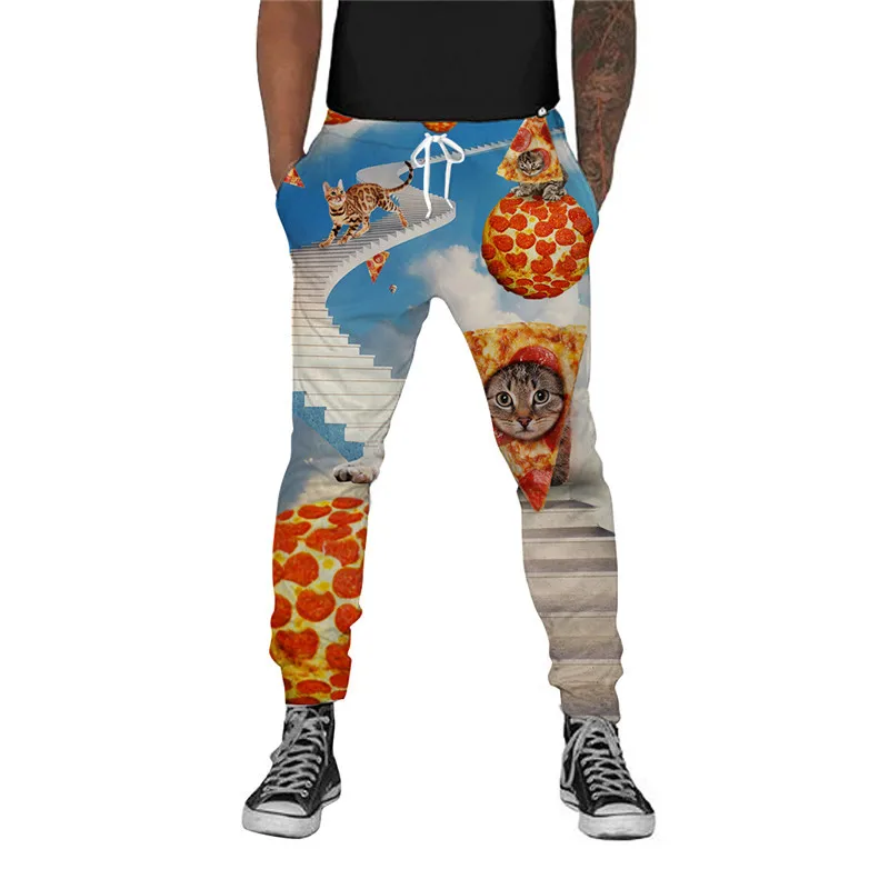 3D Pizza Cats Штаны Для мужчин Для женщин Новая мода Брюки на весну и осень Pantalon Hombre Повседневное свободные мягкие тренировочные Штаны