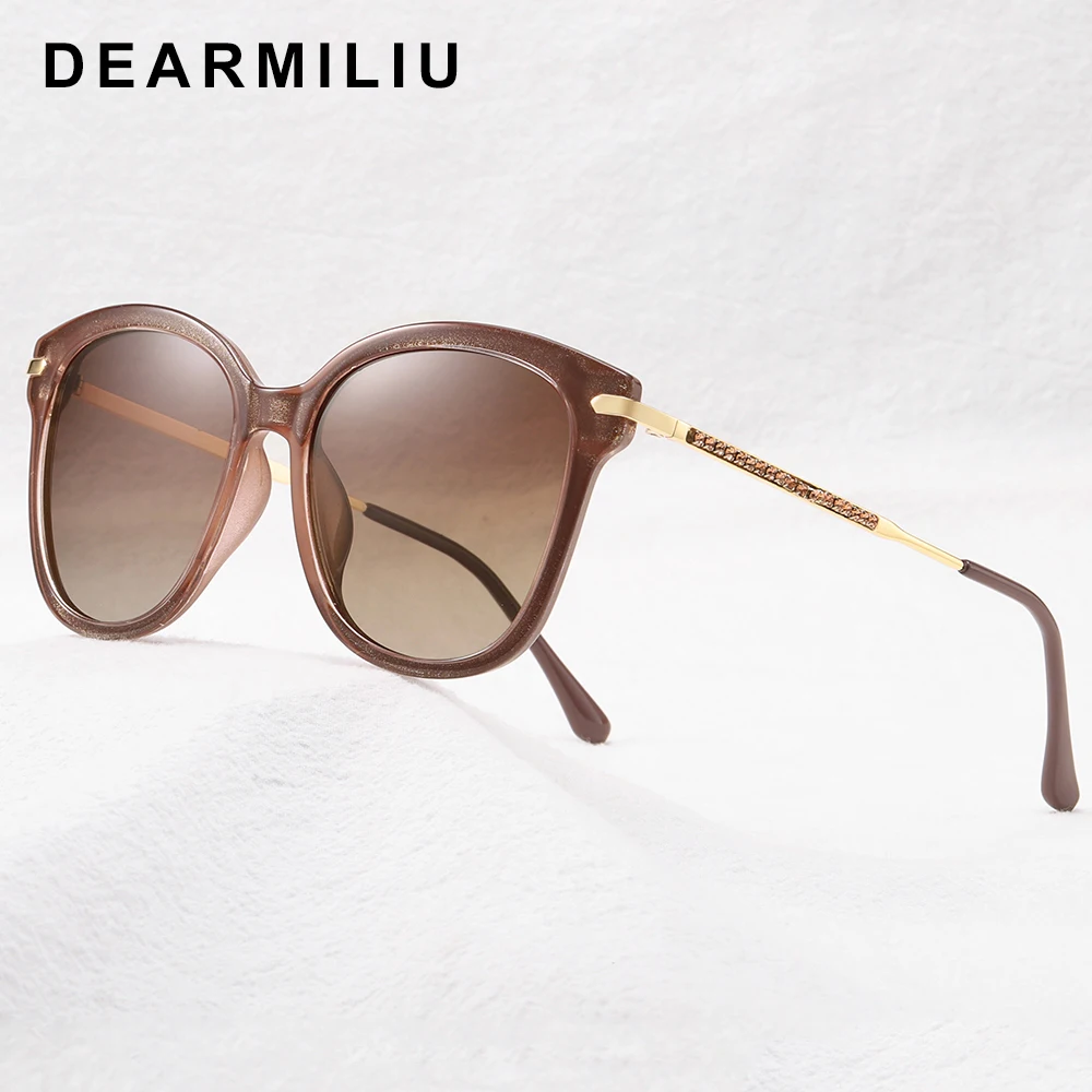 Женские поляризационные очки DEARMILIU кошачий глаз для вождения солнцезащитные