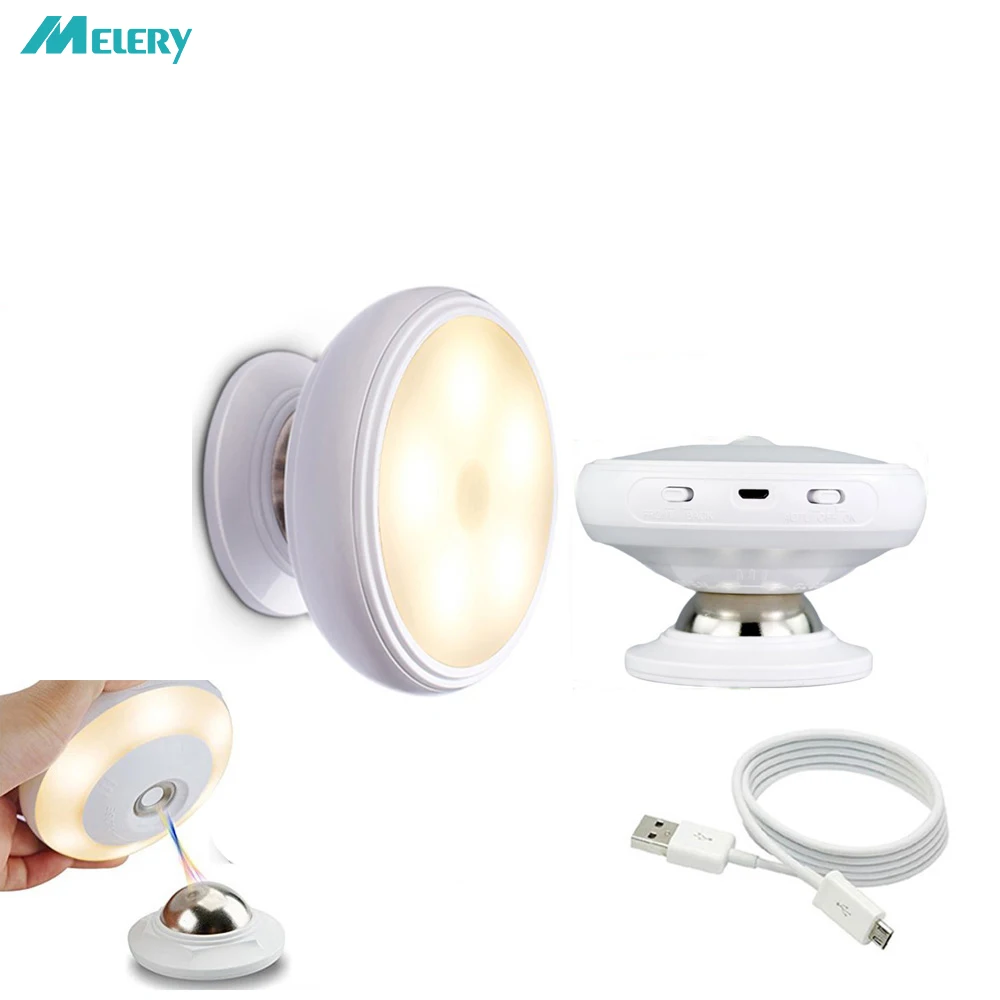 

Led Night Light Automatic Motion Sensor Indoor Mini USB Charging Private Night Lamp for Hallway Bathroom Porch Bedroom